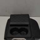 5-in-1 Car Armrest Cushion, Multifunctional PVC Leather Center Console Armrest Pillow Elbow, Universal Arm Box Pad Cover with Cup Holder, Phone Slot, Tissue Box Slot & 2 Storage Bags, Black