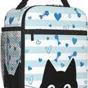 Black Cat Lunch Box Reusable Insulated Lunch Bag Thermal Cooler Tote For Boys Girls Teen School Men Women Picnic Travel Hiking