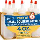 FIXSURE Plastic Squeeze Bottles with Red Tip Cap, 4 Oz Squirt Bottle For Ketchup, BBQ, Sauces, Syrup, Condiments, Oil, Pancake, Cookie Decorating, Dressings, Travel, Camping, Lab, Arts and Crafts (1) | Squirt Bottle, For Ketchup, BBQ, Sauces, Syrup, Condiments