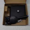 Shower Head,10Rain Shower Head with Handheld Spray Combo and Adjustable Extension Arm/3-Way Flow Regulator/Shower System,High Pressure Rain Fall Hose,Matt Black