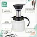 Ziliny 2 Pcs 27 oz Thermal Coffee Carafes for Keeping Hot/cold Stainless Steel Small Coffee Creamer Container Double Wall Vacuum Insulated Tea Pot Milk Beverage Dispenser for Party Home (White)