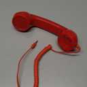 Retro Phone Handset, Phone Telephone Receiver, Multifunction Radiation Proof Handheld Cell Phone Receiver with 3.5mm Sound Plug for Mobile Phones Computers (Red)