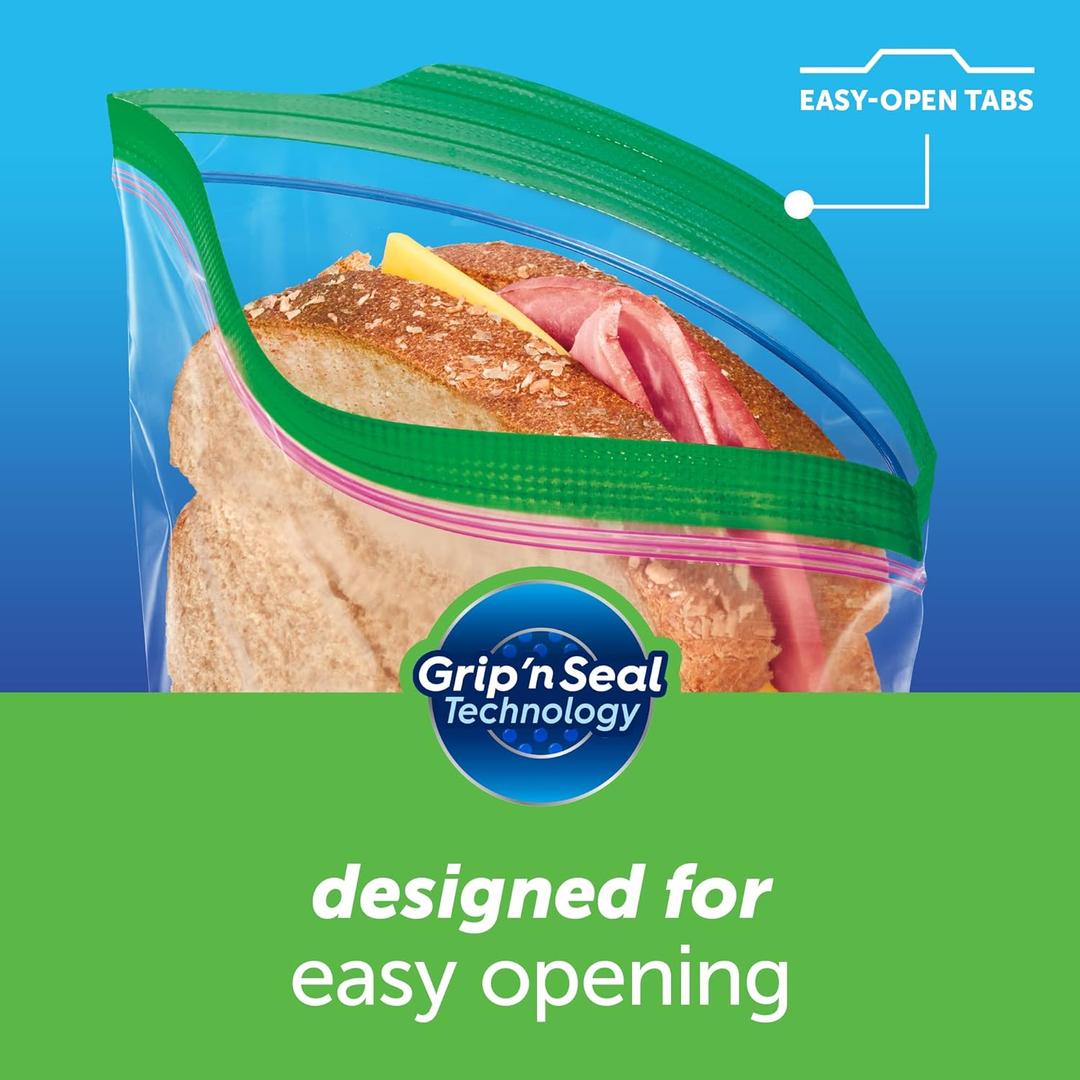 Ziploc Brand Gallon Freezer Storage Bags, Stay Open Design, Easy to Fill, 1 gal, 28 ct