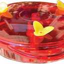 Hummingbird feeders for Outdoors Ant Bee Proof Leak-Proof,2 Pack 7 Ounces Plastic Hummingbird Feeder with 6 Feeding Ports and Perches, Built-in Ant Moat,Easy Clean Refill for Garden Décor