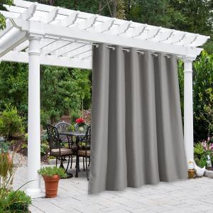 NICETOWN Bedroom Curtain for Patio Room Darkning, Thermal Insulated Rustproof Grommet Top Blackout Indoor Bedroom Vertical Drape Privacy for Gazebo/Pergola, Sand, W84 x L95, 1 PC