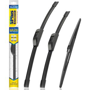 5 PLUS Silicone Windshield Wipers Replacement for 2010-2015 LEXUS RX350, 2010-2015 LEXUS RX450h Wiper Blades(Set of 3),Automotive Replacement Windshield Wiper Blades For My Car-26"/22"/16"