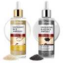 Peel Shot Duo White & Black Rice Exfoliant - Gentle Rice Exfoliator for face and Body, Rice Peel for All Skin Types Skin Care (2PCS, 100ml Each)