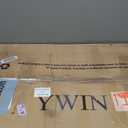 Ywin Medical Adjustable Tilt Overbed Bedside Table with Wheels, Swivel Portable Tray Table (27.6" W x 15.8" D), Small Standing Desk for Bedroom, Hospital, Couch, Office Use, Black Walnut