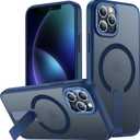 iPhone 14 Pro Max Case with Kickstand, Compatible with MagSafe, [Invisible Stand] Anti-Slip Shockproof Military-Grade Protection, Magnetic Protective Phone Case for iPhone 14Pro Max, Blue