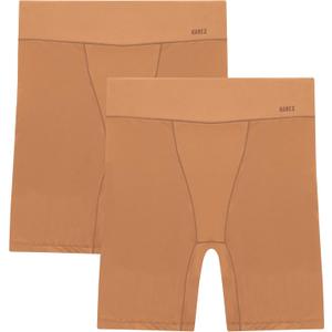 Hanes Women's Moves Underwear, Anti-Chafe Slip Shorts, Microfiber Slip Shorts for Women, 2-Pack (XX-Large, Warm Almond/Warm Almond)