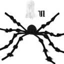Seasons Giant 30" Posable Spider with Mega Yard Web Outdoor Halloween Decoration, 23 x 18 Feet Web
