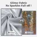 10ftx10ft Sequin Silver Backdrop Curtain for Parties, Wrinkle Free Thick Glitter Photo Backdrop Drapes 2 Panels 5x10FT Shimmer Back Drop Cloth for Wedding Birthday Christmas Photography Background