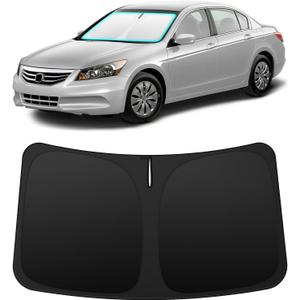 INSAUTO Custom Fit Windshield Sun Shade Accessories for Honda Accord 2008-2012, Foldable Front Window Sunshade, UV & Heat Reflector, Keeps Interior Cool, Includes Storage Bag