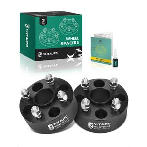 YHTAUTO 4x100mm Hub Centric Wheel Spacers 2" Compatible with Honda, Acura, Kia, Mini & Mitsubishi Models, Integra, CRX, Tire Spacers w/ M12x1.5 & 12.9 Grade Studs, 56.1 mm Hub Bore 4 Lug 2PCS Black (2 Inch Thickness)