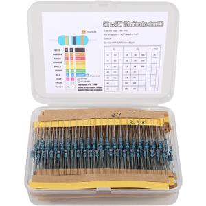 600PCS 30 Values 1% Resistor Kit Assortment, 1/4W 10 Ohm-1M Ohm Metal Film Resistors Assortment for Electronic Projects