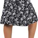 beroy Women Plus Size Skorts Skirts Knee Length Running Skirts for Women with Pockets (Black, XXXL)
