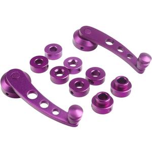 BESPORTBLE Window Crank Handle Replacement, Universal Window Winder Universal Window Winder Car Window Riser Handle Aluminum Alloy Automotive Replacement Riser (1 Pair, Purple)