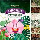 Organic Orchid Potting Mix, Mixture of Perlite, Pine Bark, Volcanic Rock, Coconut Coir, Pine Needle Soil, and 7 Other Components+Orchid Sphagnum Moss (5 QT)