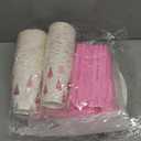 Pickmesh 400 Pcs Pink Winter Party Supplies Silver Xmas Tree Snowflake Disposable Paper Plates Napkins Cups Cutlery for Winter Xmas Christmas Birthday Party Table Decorations Serve 50