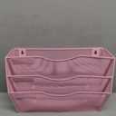 3 Pocket Wall File Holder Organizer, Mesh Hanging Wall Mounted Document Paper Folder Filing Magazine Rack with Nametag Label for Office Home School, 3 Tier Black