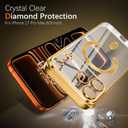 2 x BENTOBEN Clear for iPhone 17 Pro Max Case 2025, Phone Case iPhone 17 Pro Max with MagSafe, Magnetic Plated Slim Lightweight Soft TPU Electroplated Shockproof Bumper Protective Cover, Desert Titanium (Gold)