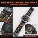 22mm Nylon Watch Band Compatible with Amazfit T-Rex 3, Military Patches Design, Rugged Quick Release Sports Replacement Watch Strap for Outdoor & Camping Running for Men Women