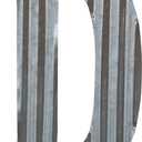 COLLECTIVE HOME - 12" Metal Letter Wall Decor, Galvanized Steel Numbers, Rustic Hanging Decor Symbols, Corrugated Metal Decoration, House Number (D)