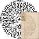 NAKLEO Mandala Painting Large Stencil Diameter 35, Aztec Circle Mandala Geometric Ornament, Reusable Plastic Template DIY Art and Craft, Wall Floor Wood Fabric Furniture
