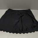 High Waisted Split Swim Skirt Built-in Shorts Tummy Control Swim Bottom (Black, XL)