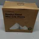 2-Pack Mini Crib Sheets Fitted - 38x26 Pack N Play Sheets for Pack and Play Mattress, Organic Cotton, Soft & Breathable Playard Bedding, Neutral Mini Toddler Bed Cover for Boys, Girls (Soft White)