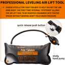 Air Wedge Bag,HTCELLE 3 Piece Commercial Grade Air Wedge Bag Pump Professional Leveling Kit & Alignment Tool Inflatable Air Wedge for a Variety of Jobs,Sizes/Small/Medium/Large.
