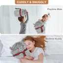 Highland Cow Stuffed Animal, 12 Inch Highland Cow Pillow Soft Fluffy, Cow Pillow for Birthdays Party Farm Home Decor (Grey)