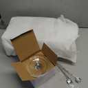 Set of 4 Glass Cereal Bowls Microwave Safe Glass Soup Bowls with Handle and Spoon Clear Oatmeal Glassware Mixing Ramen Pot Coffee Mugs with Lids Milk Breakfast Mug for Yogurt 20 Oz/ 600 ml