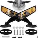 BlueStars Stealth Wind Wing Motorcycle Rearview Mirrors 360 Rotating Side Mirrors  Compatible with Sport Bikes Kawasaki Ninja 650 2025 Ninja 500 Ninja 300 400 2026 ZX6R ZX10R ZX4RR ZX4R GSXR