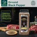 Soeos Table Ground Black Pepper, 18 oz (510g) Non-GMO, Freshly Peppercorn Powder Bulk, Packed to Keep Peppers Fresh, Ready to Use Peppercorns for Refill, Regular (EXP 01/15/27)