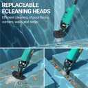 Pool Vacuum for Above Ground Pool, 18GPM Powerful Suction/87” Extension Pole/60Mins Runtime, Spot Fast Cleaning Cordless Handheld Pool Vacuum Cleaner for Spas Inground Above Ground Pool Vacuums