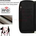 Rssviss Wallet Case for Samsung Galaxy S25 Ultra 5G Crossbody with Card Holder Wrist Strap, RFID Blocking Flip Zipper Case PU Leather, Purse Cover for Samsung S25 Ultra Men Women 6.9 inch Black