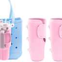 Bogg Bag Cup Holder for Stanley Bogg Bag Drink Holder Attachment 40OZ Water Bottle Holder Adjustable Cup Holder Accessories for Bogg Bag/Beach Hole Bag Take Out Cup Carriers(2Pack Rose)