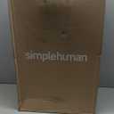 simplehuman 50 Liter / 13 Gallon Semi-Round Kitchen Step Trash Can with Secure Slide Lock, Black Plastic