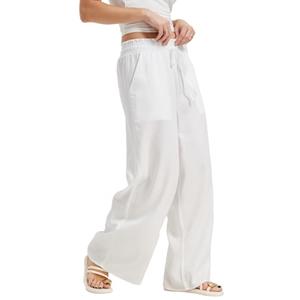 KYAL Women’s Summer Palazzo Pants High Waist Wide Leg Lounge Trousers Lightweight Drawstring Elastic Waist Loose, Large