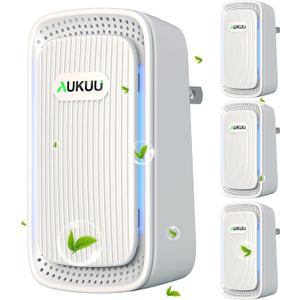 Air Ionizers (4 Pack- Plug In Negative Ion Air Purifiers - Quiet Air Freshener for Home, Bedroom, Office, Basement - Portable Air Purifier Odor, Smoke, Dust, Pet Smell - Mini Air Cleaner White