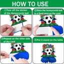 9pcs World Cup Soccer Decorations for Party 2026 Honeycomb Centerpieces Soccer Themed Table Decorations Sports Theme Birthday Supplies Merchandise Football Ornament Set Player Gift for Football Fan