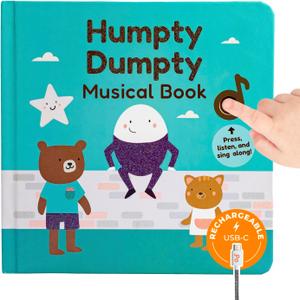 Cali's Books Humpty Dumpty Book for Children with 6 Favorite Nursery Rhymes: Finger Family, Row Row Row Your Boat, and More! Musical Book for Toddlers 1-3