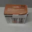 LessMo Salt and Pepper Grinder Set with Wooden Standing Tray, Refillable Pepper Mill Set - Brushed Stainless Steel - Short Glass Shakers with Adjustable Coarseness for Peppercorn, Salt or Spice Mills