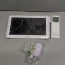 Weather Station Wireless Indoor Outdoor, Indoor Outdoor Thermometer Wireless Clock, Weather Stations Digital Home Gauge 7.6in Large Display Atomic Clock Temperature Humidity Phase, White