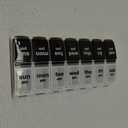 EZY DOSE Weekly (7-Day) AM/PM Pill Case, Medicine Planner, Vitamin Organizer, Large Pop-Out Compartments, 2 Times a Day, Black and White Lids