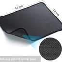 Zhithink 11 Pack Mouse Pad with Reinforced Stitching Edge, Washable Mousepad with Grippy Non-Slip Rubber Base, 0.12 Inch Thick Smooth Tracks Computer Mouse Pads Bulk for Desk, Black, 10.2x8.2 Inch