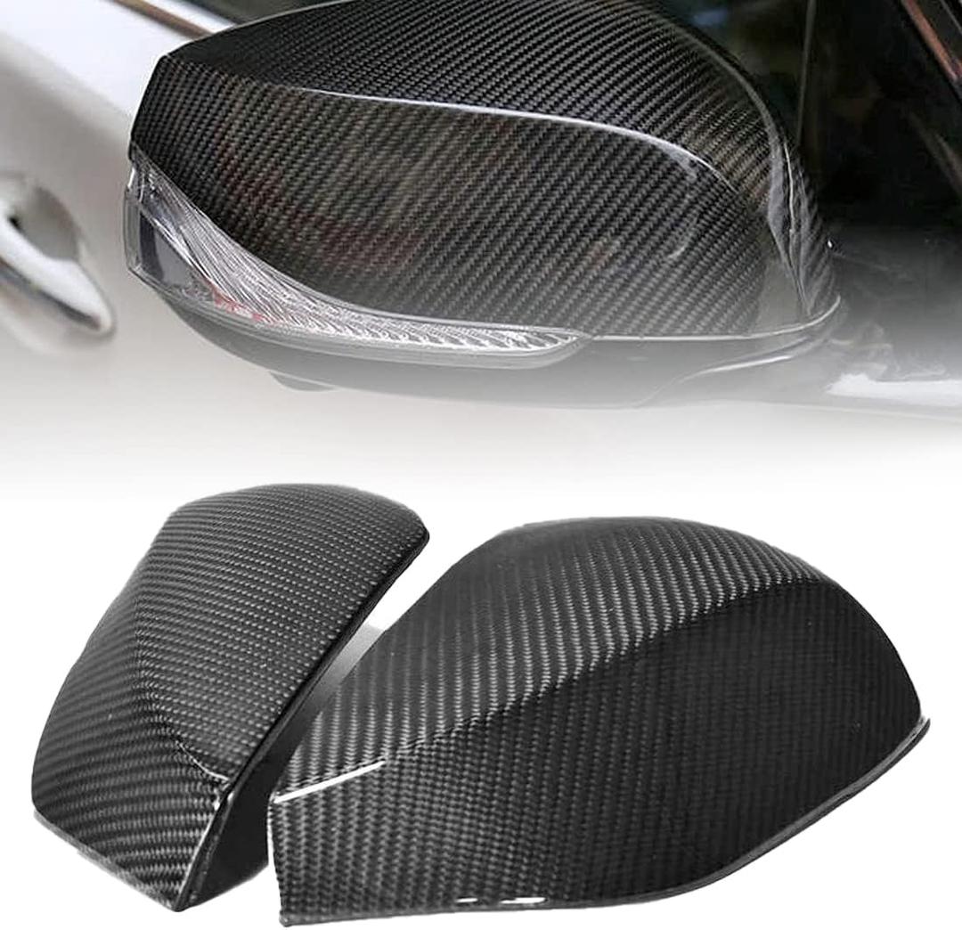 Mirror Cover Caps Fits for Infiniti Q50 Q50S Q60 Q70 QX30 2014-2022 Carbon Fiber Style Side Door Wing Mirror Cap Covers ABS Replacement Type 1 Pair