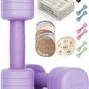 kure.fit Adjustable Dumbbell Set｜2LB 3LB 4LB 5LB Light Hand Weights for Women｜One-Twist Weight Adjustment｜Non-Slip Curved Grip Handle｜Free Weights for Home Gym, Rehab, Pilates, Yoga, Strength Training