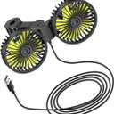 Portable Usb Car Fan Compact Backseat Cooling Fan Clip for Rear Headrest for Travel Camping and Outdoor Use Comfort Cars and Suvs